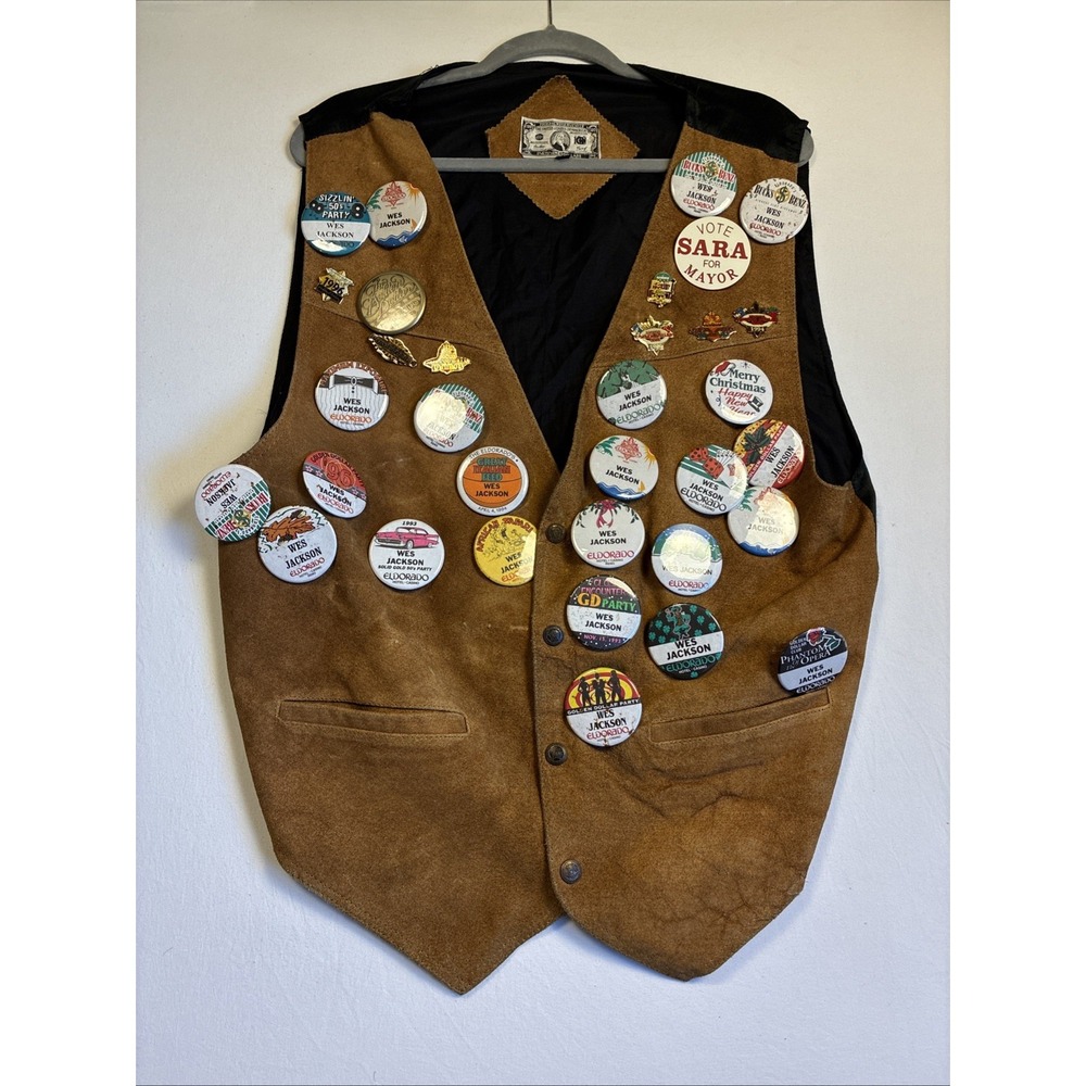 Vintage Handmade Vest Buttons Pins Eldorado Casino